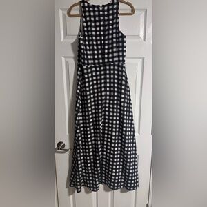 Black and White Checkered Women's Dress